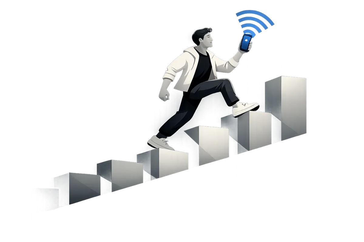 Travel expenses and smartphone showing expensive roaming charges with savings calculator